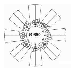 RENAULT FAN BLADE ARC-EXP.600199 5010315993