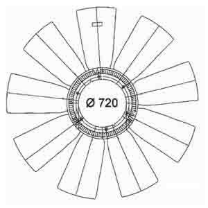 RENAULT FAN BLADE ARC-EXP.600202 5010269870